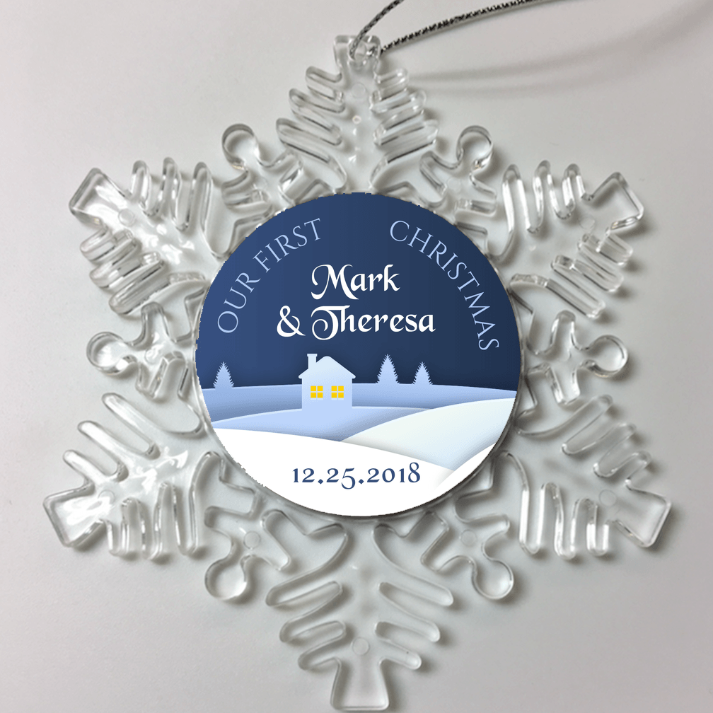 Designs by MyUtopia Shout Out:Couple First Christmas Together Personalized Ornament,Christmas Snow Flake,Personalized Christmas Ornament