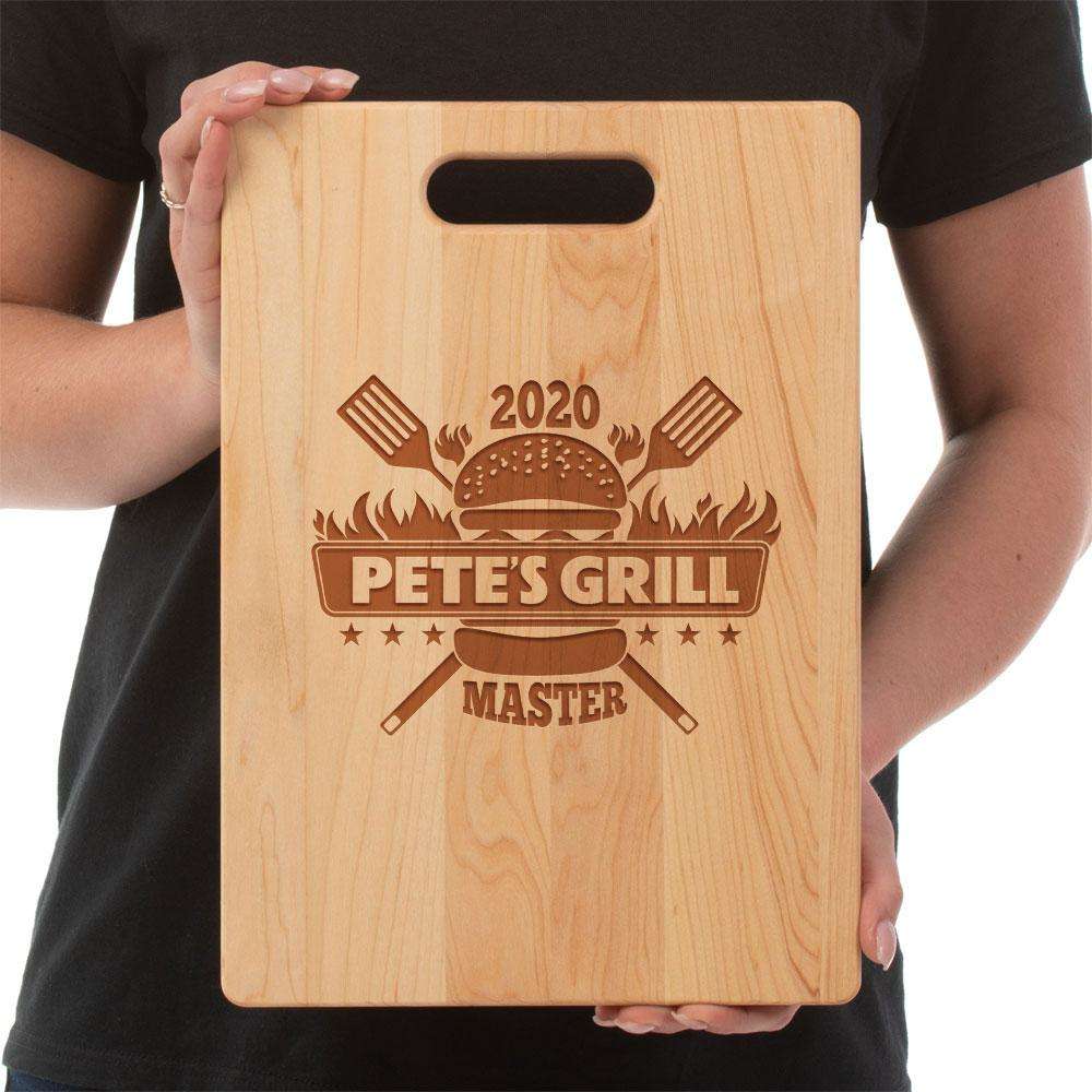 Master of The Grill Personalized Maple Cutting Board