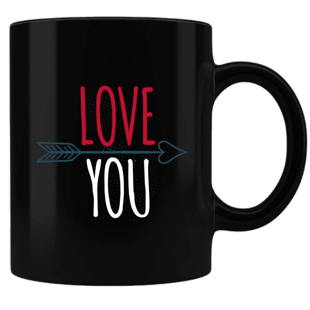 Designs by MyUtopia Shout Out:Love You Valentines Day Gift Humor Ceramic Black Coffee Mug,Default Title,Ceramic Coffee Mug