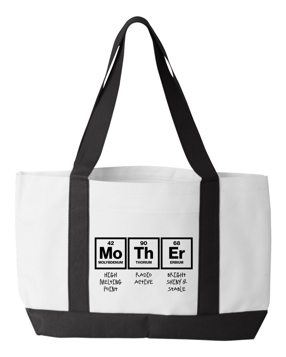 Designs by MyUtopia Shout Out:Mother Elements Canvas Totebag Gym / Beach / Pool Gear Bag,White,Gym Totebag