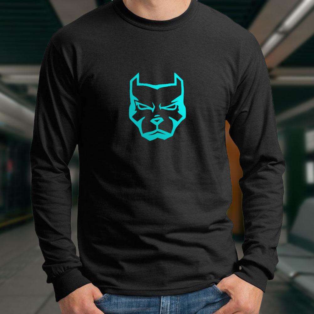 Designs by MyUtopia Shout Out:Pitbull Face Adult Long Sleeve Tee