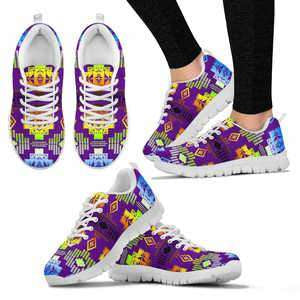 Designs by MyUtopia Shout Out:Purple Shades Sopo Sneakers White Sole