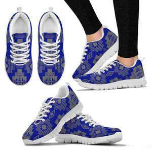 Designs by MyUtopia Shout Out:Seven Tribes Blue with Gray Sopo Sneakers White Sole