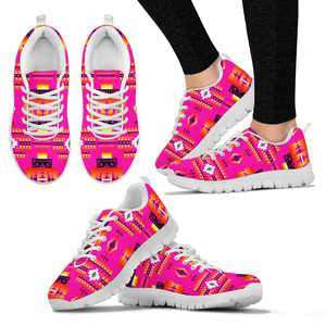 Designs by MyUtopia Shout Out:Seven Tribes Pink Sopo Sneakers White Sole