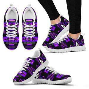 Designs by MyUtopia Shout Out:Seven Tribes Purple Thunder Sopo Sneakers White Sole