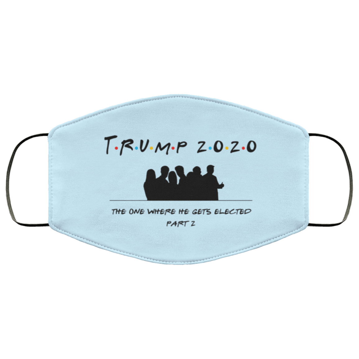 Designs by MyUtopia Shout Out:Trump 2020 Elected P2 Adult Fabric Face Mask with Elastic Ear Loops,3 Layer Fabric Face Mask / White / Adult,Fabric Face Mask