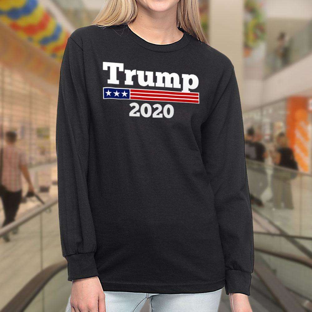 Designs by MyUtopia Shout Out:Trump 2020 Long Sleeve Ultra Cotton T-Shirt